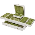 thumbnail image 2 of Mele and Co Everly Wooden Triple Lid Jewelry Box in White, 2 of 7