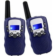 Mini talkie-walkie portable rechargeable pour enfants, paire, bleu foncé