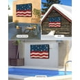 thumbnail image 4 of 4th of July Outdoor TV Cover 40 to 43 Inch Weatherproof, American Flag Star on Wood Independence Day 600D Oxford TV Covers with Waterproof Zipper, Outside Flat TV Screen Protector 40"Wx25"Hx4.5"D, 4 of 7
