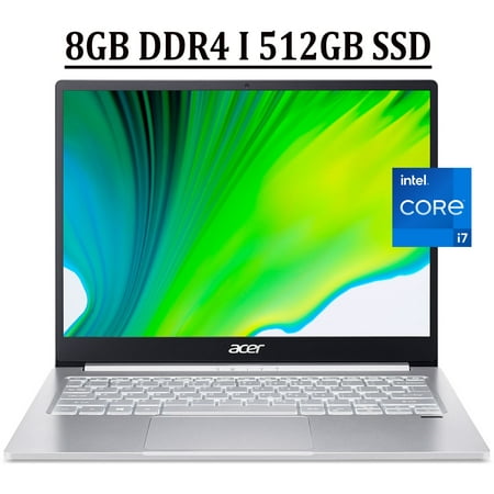 Acer Swift 3 Ultra-Thin Laptop 13.5" 2K IPS VertiView Display 11th Gen Intel Quad-Core i7-1165G7 Processor 8GB DDR4 512GB SSD Intel Iris Xe Graphic Backlit Fingerprint Thunderbolt HDMI Win10 Silver