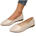 thumbnail image 6 of Beige Ladies Breathable Flats With Shallow Mouth Round Toe For Comfortable Walking, 6 of 7