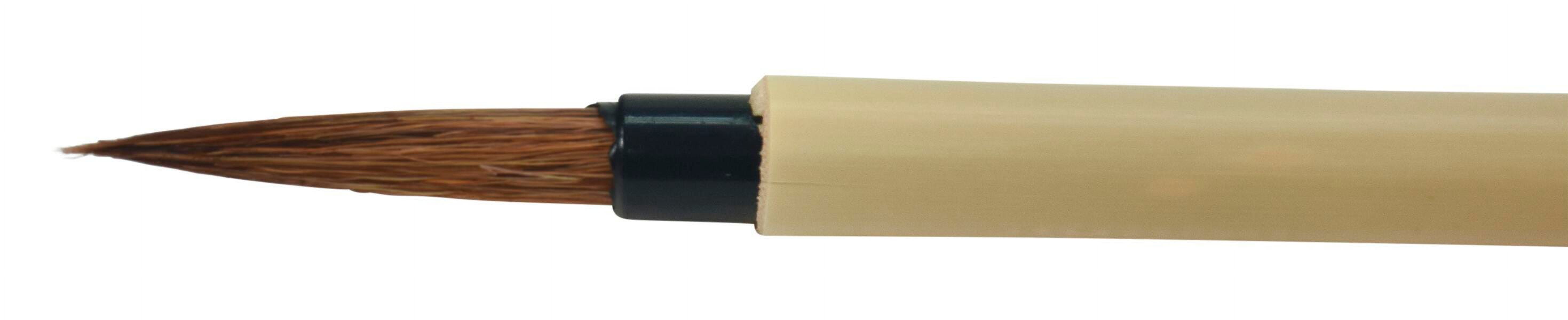School Specialty Fine Brown Hair Bamboo Handle Watercolor Paint Brush - Size 4