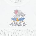 thumbnail image 4 of Inktastic My Mimi Loves Me to the Moon and Back Elephants in Clouds Girls Baby Dress, 4 of 5