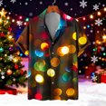 thumbnail image 1 of Blusa y camisa de manga corta con cuello vuelto para hombre Camisa de manga corta con estampado navideño para hombre Tops casuales con cuello vuelto Camisa Blusa Tops para hombre, 1 of 5