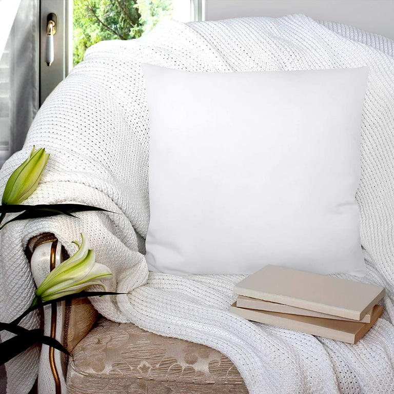 Bedding Throw Pillow Insert (set Of 4, White), 18 X 18 Inches
