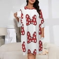 thumbnail image 2 of Polka Dot Mouse Bow Sleepshirts For Sleeping Travels Loose Sleepdress Pajama Dress Soft Nightdress Sleepwear, 2 of 7