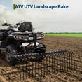 thumbnail image 3 of GloryStar Heavy Duty Steel Landscape Rake for Pine Straw, Tow-Behind Attachment for 2-Inch Receivers, Compatible with Lawn Tractors, ATV/UTV, Effective for Ground Leveling and Leaf Cleanup, 3 of 6