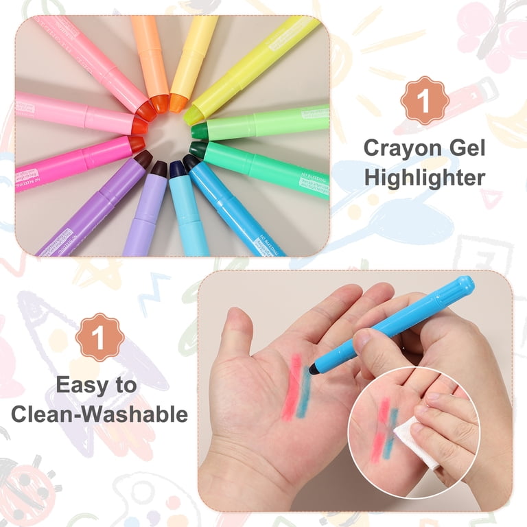 Blue Gel Highlighters, 3 Pack Gel High Lighters No Bleeds