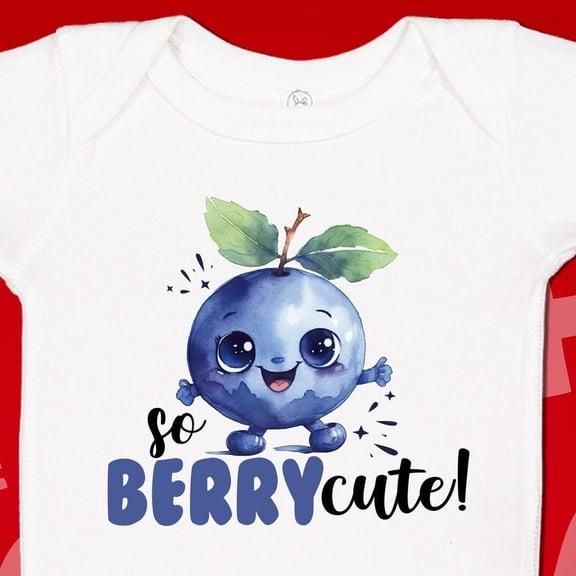 Baby Bodysuit BELLA CANVAS Cute Blueberry Baby Bodysuit, So Berry Cute Kids Shirt, Fruit Baby Clothes, Kid Clothing, Baby Shower Gift, Blueberry Themed