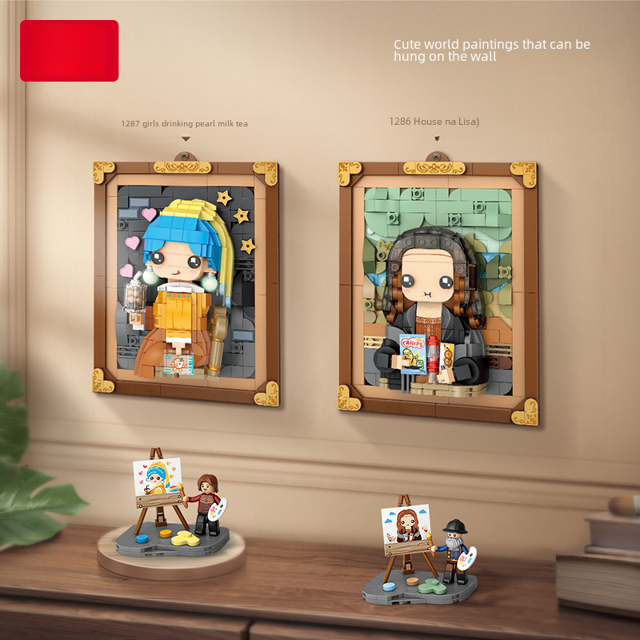Bloques de construcción, pintura tridimensional, partículas pequeñas, juguetes ensamblados, mundo lindo, pintura, modelo ensamblado, decoración para el hogar y la oficina, regalos.