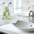 thumbnail image 6 of Haosy 2 Pack Kitchen Wash Cloths with Hanging Loops Absorbent Absorbent Quick Drying Hand Towels, Ladybird Clover Leaf Flower, 6 of 7