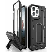 Caseborne ArmadilloTek V Case Compatible with Apple [iPhone 13 Pro Max] with Built-in Screen Protector and Kickstand - Black