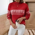 thumbnail image 7 of Hvot&aat Women's Vintage Fair Isle Sweaters Nordic Colorful Long Sleeve Pullover Argyle Knitted Top Boho Crewneck Tops, 7 of 7