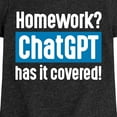 thumbnail image 3 of Instant Message - Homework ChatGTP Has It Covered - Toddler And Youth Girls Short Sleeve Graphic T-Shirt, 3 of 6