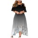 thumbnail image 1 of Vestido de jersey suelto de manga corta con encaje sexy y cuello redondo de talla grande con estampado informal a la moda para mujer Fridja  qw2710, 1 of 7