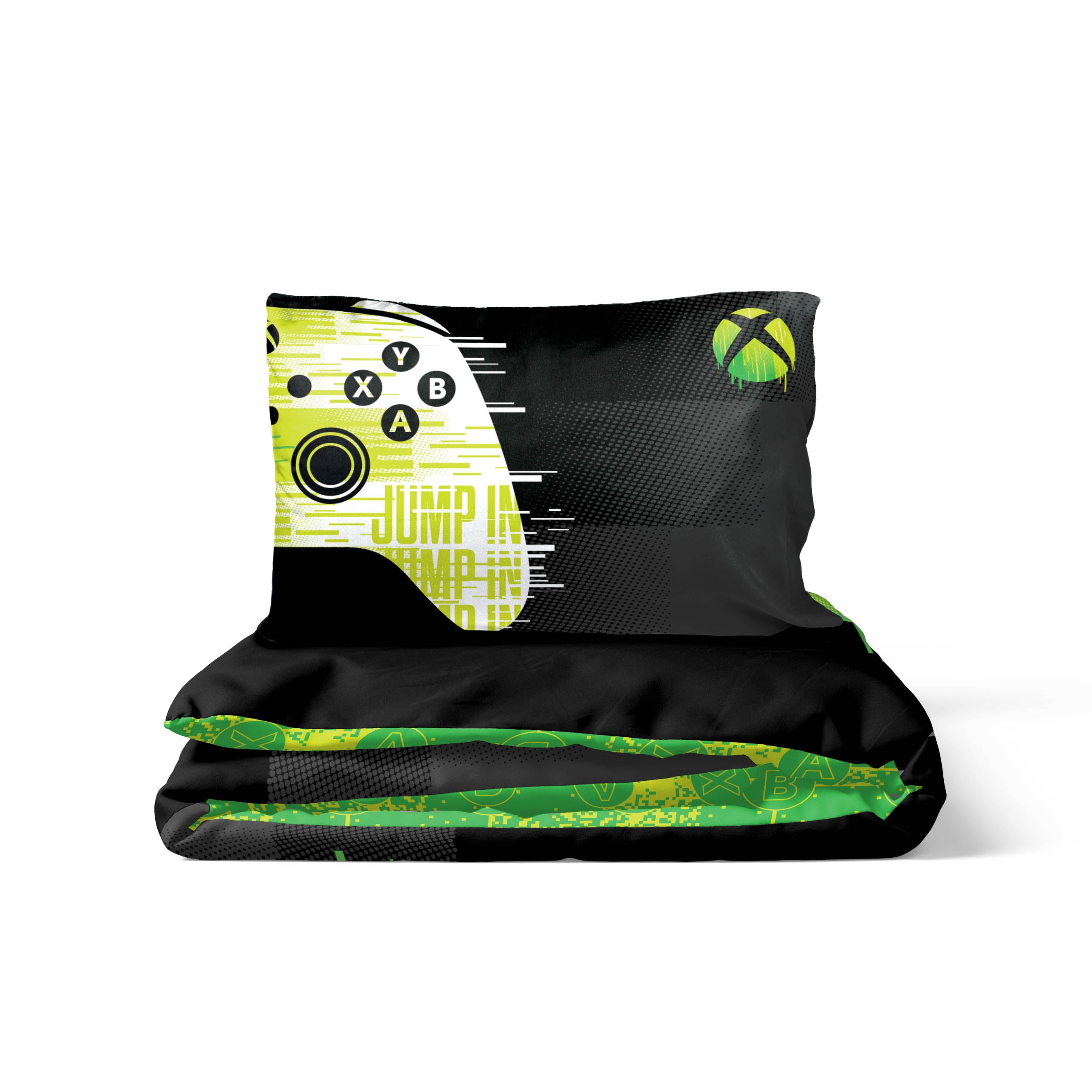 Xbox Kids 2-Piece Twin/Full Reversible Comforter Set, Black, Microsoft