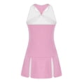 thumbnail image 4 of Sinleey Kids Girls Tennis Golf Dress and Shorts Sets Sleeveless Ballet Dance Leotard Sportswear Pink 8, 4 of 7