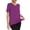 Purple, variant on BTDECLAR Womens Short Sleeve Summer Tops V Neck Solid Color Basic Tshirts Slim Fitted Stretchy Casual Lightweight Athletic Workout Shirts