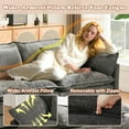 thumbnail image 5 of JONPONY 111" Cloud Couch,L Shaped Modular Sectional Sofa with Movable Ottoman,3 Oversized Seats Sleeper Couches for Living Room,Gray, 5 of 11