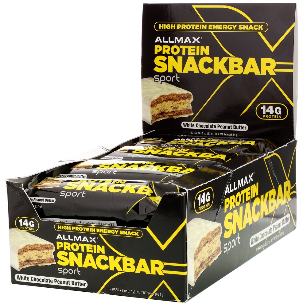 ALLMAX Nutrition High Protein Energy Snack, Protein Bar, White