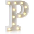 thumbnail image 1 of Yazoeia LED Alphabet Letter & Number Light Sign Decorations Lamp for Home Birthday Party Event Night Lights 22cm (P) CJB12-44801, 1 of 9