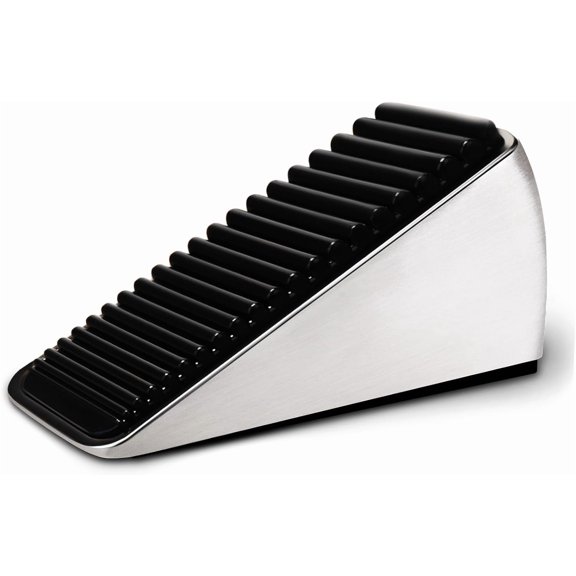 Strongest Large Door Stopper - Heavy Duty Tall Door Stop Wedge Door Stoppers for Bottom of Door, Tall up to 2.6 In Doorstop Zinc Alloy and Silicone Made Suits Any Heavy Door Any Smooth Floor