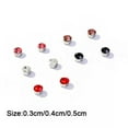 thumbnail image 3 of GKNET Magnetic Stud Earrings Women Men Non-Piercing Clip On Stainless Steel Ear Clip-Black-3mm, 3 of 9
