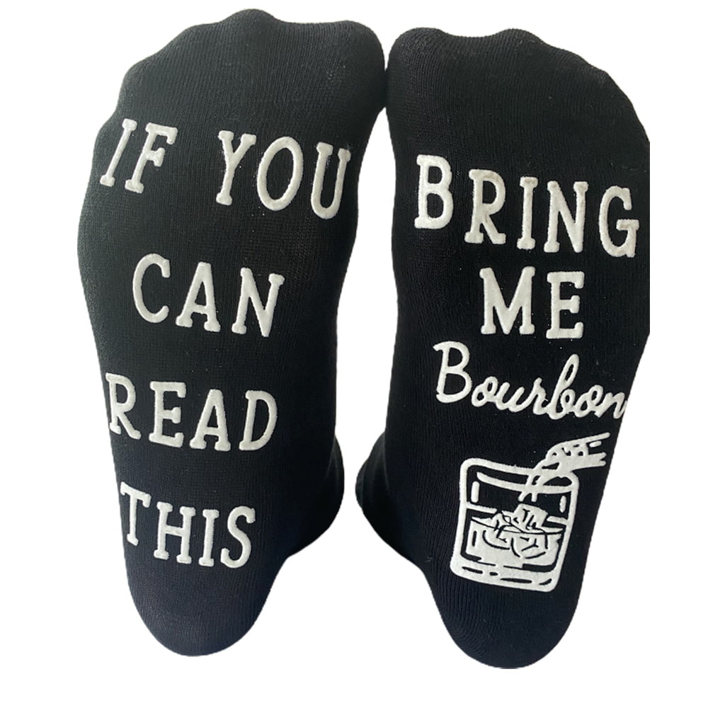 If You Can Read This Bring Me My Book Novelty Funky Crew Socks Men Women Christmas Gifts Cotton Slipper Socks