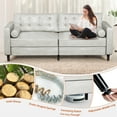 thumbnail image 5 of YODOLLA 84.2” Modern Sofas and Couches with 2 Bolster Pillows Mid Century Modern Sofa for The Living Room-White, 5 of 8