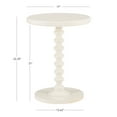 thumbnail image 3 of Powell Pesaro Round Pedestal Indoor Accent Side Table, 22.25" Tall, Off White, 3 of 5