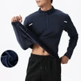 thumbnail image 1 of pstuiky camisetas de manga larga para hombre, Camiseta deportiva de manga larga para hombre, color liso, con cuello alto y media cremallera, ideal para fitness y tiempo libre salir tops l, 1 of 9