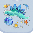 thumbnail image 4 of Inktastic Stegosaurus Space Dinosaur with Stars and Planet Boys or Girls Baby Bib, 4 of 4