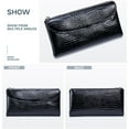 thumbnail image 6 of Genuine Leather Wallet for Women Long Trifold Phone Wallet Credit Card Holder Purse Clutch, 6 of 9
