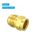 thumbnail image 4 of Uxcell 1/2 SAE Male Thread Brass Flare Tube Fitting Pipe Adapter Connector for Plumbing HVAC Air Conditioner 2 Pack, 4 of 6