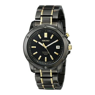 Seiko Men's SKA402 Kinetic Two-Tone Watch - Walmart.com