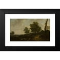 thumbnail image 2 of Francesco Giuseppe Casanova 14x9 Black Modern Framed Museum Art Print Titled - Forest Landscape, 2 of 5