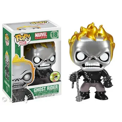 Funko POP Marvel Ghost Rider 18# Action Figures 10cm Pvc Model Doll Collection Toys for Children Christmas Birthday Gifts Wangyu