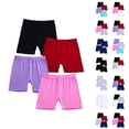 thumbnail image 3 of YOUYEDIAN 4 Pack Girls Biker Shorts Under Dress Dance Cartwheel Shorts for Toddler Kids Summer Clothes Multicolor (Purple, 8-9 Years), 3 of 3