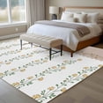 thumbnail image 4 of 5x8 Area Rugs for Living Room, Beige Floral Non Slip Area Rugs for Kitchen Bedroom Entryway, Spring Summer Botanical Flowers Washable Carpet Runner Rug Floor Mats for Bedroom Home Decor, 4 of 8
