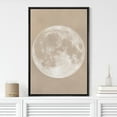 thumbnail image 2 of IDEA4WALL Framed Canvas Wall Art Full Moon Minimalist Beige Toned Lunar Astronomical Photography Print Rustic Minimal Planet Modern Art Relax/Calm for Living Room, Bedroom, Office - 24"x36" Black, 2 of 5