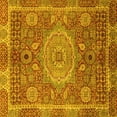 thumbnail image 1 of Ahgly Company Indoor Square Abstract Yellow Modern Area Rugs, 4' Square, 1 of 4