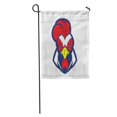 thumbnail image 1 of KDAGR Red Angry Chicken Rooster Head Mascot Face Bird Fight Strong Garden Flag Decorative Flag House Banner 12x18 inch, 1 of 2