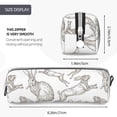 thumbnail image 3 of Cauagu Hand Drawn Rabbit Print Leather Pencil Pen Case - Stationery Bag Portable Stationery Bag Big Capacity Pencil Pouch Cosmetic Organizer Bag for Men & Women, 3 of 7