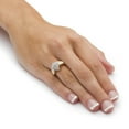 thumbnail image 3 of PalmBeach Jewelry Round Diamond Marquise-Shaped Step Ring 1/10 TCW in 18k Gold-Plated or Platinum-Plated .925 Sterling Silver, 3 of 3