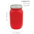 thumbnail image 6 of Darware Red and White Mason Jars (Set of 3 Jars); Holiday Decor Colored Wide Mouth Mason Jars for Christmas, Valentine’s, 4th of July and Home Decor, 6 of 7