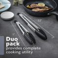 thumbnail image 4 of Chanclas para Cocinar con Puntas de Silicona | Juego de piezas de 9 y 12 pulgadas | Pinzas para parrilla de cocina antiadherentes | Pinza para asar barbacoa de acero inoxidable 304, 4 of 7