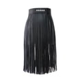thumbnail image 4 of XISAOK Womens High Waist Faux Leather Tassels Skirt for Body Harness Punk Party Clubwea, 4 of 20