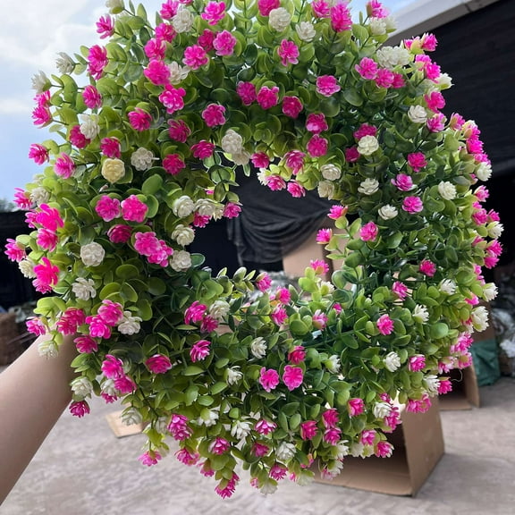 Daisy Wreath 24 Inch Spring Summer Wreath Fake Silk Floral Wreath with Green Eucalyptus Leaves and Lavender for Front Door Window Wall Wedding Farmhouse Festival Decor