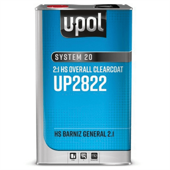 U-POL UP2822 High Gloss Clearcoat, Scratch Resistant, 5L Tin