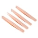 thumbnail image 2 of Pinzas Profesionales BRILLAR Punta Inclinada Acero Inoxidable Oro Rosa 4 Uds, 2 of 10